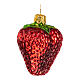 Fragole rosse decorazioni albero Natale vetro soffiato s3