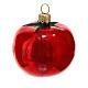 Red tomato, blown glass Christmas tree decoration s1