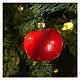 Red tomato, blown glass Christmas tree decoration s2