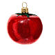 Red tomato, blown glass Christmas tree decoration s3