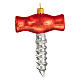 Corkscrew Christmas tree ornament in blown glass s1