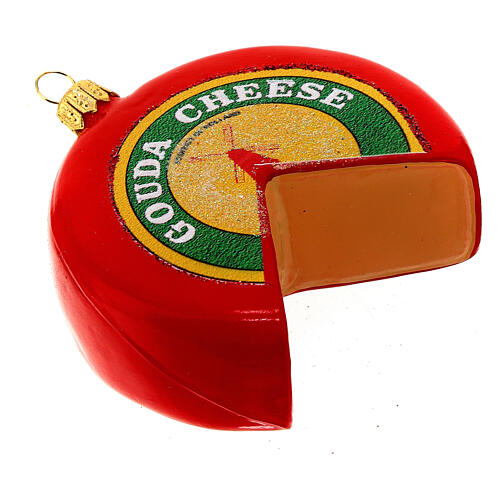 Fromage Gouda décoration sapin Noël verre soufflé 4