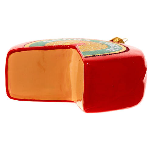 Fromage Gouda décoration sapin Noël verre soufflé 5