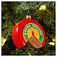 Queijo Gouda enfeite para árvore de Natal vidro soprado s2