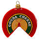 Gouda cheese Christmas tree ornament blown glass s1