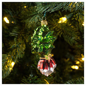 Radishes, blown glass Christmas tree decoration