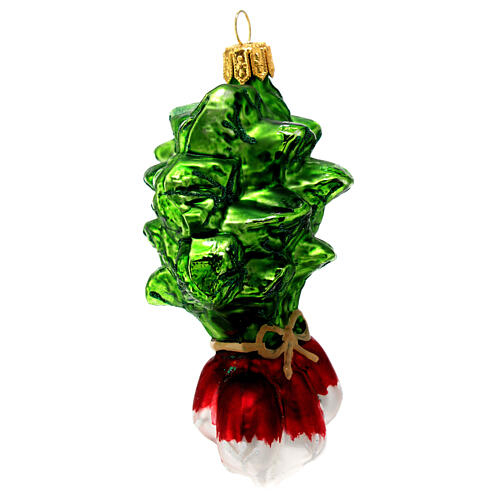 Barbabietole zucchero decorazioni albero Natale vetro soffiato 5