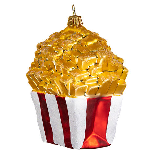 Patatine fritte decorazione albero Natale vetro soffiato 3