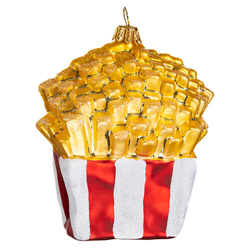 Patatine fritte decorazione albero Natale vetro soffiato 5