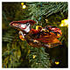 Ptérodactyle rouge décoration sapin Noël verre soufflé s2
