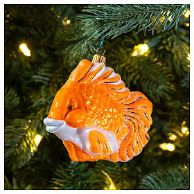 Red fish, Christmas tree decoration, blown glass