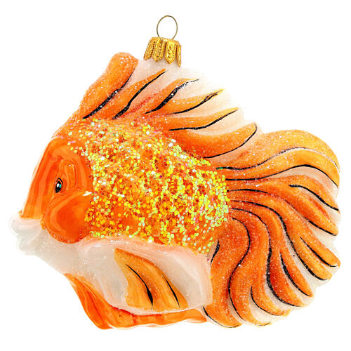 Red fish, Christmas tree decoration, blown glass 7