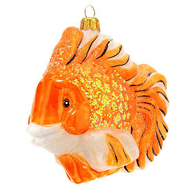 Goldfish Christmas tree ornament in blown glass