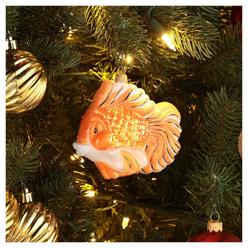 Goldfish Christmas tree ornament in blown glass | online sales on ...