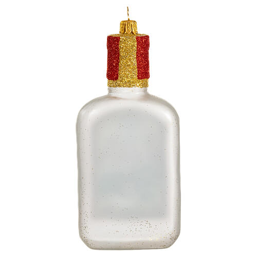 Wodka-Flasche, Weihnachtsbaumschmuck aus mundgeblasenem Glas 5