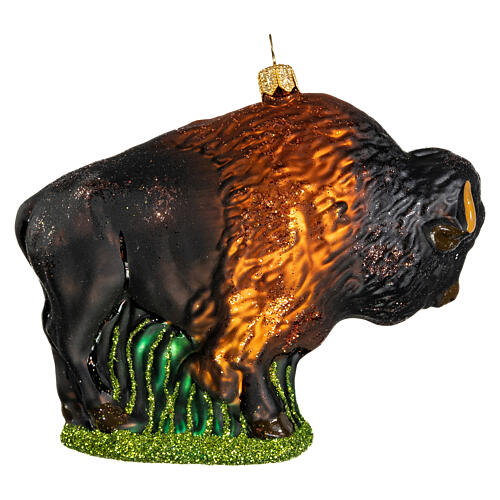 American bison, Christmas tree decoration, blown glass 5