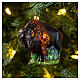 American bison Christmas tree ornament in blown glass s2