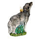 Howling wolf Christmas tree ornament in blown glass s6
