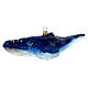 Humpback whale, blown glass Christmas tree decoration s1