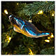 Humpback whale Christmas tree ornament in blown glass s2