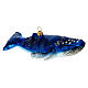 Humpback whale Christmas tree ornament in blown glass s3