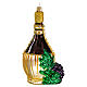 Bottle of Chianti, blown glass Christmas tree decoration s6