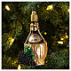 Chianti bottle Christmas tree ornament in blown glass s2