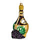 Chianti bottle Christmas tree ornament in blown glass s3