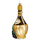 Chianti bottle Christmas tree ornament in blown glass s4