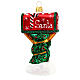Santa letterbox Christmas tree decoration in blown glass s1