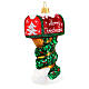 Santa letterbox Christmas tree decoration in blown glass s4