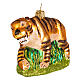 Saber-tooth tiger, blown glass Christmas tree decoration s1
