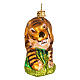 Saber-tooth tiger, blown glass Christmas tree decoration s6