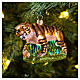 Tigre à dents de sabre décoration pour sapin de Noël verre soufflé s2