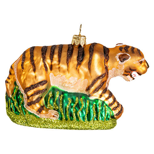 Saber-toothed tiger Christmas ornament glass blown 5