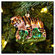 Saber-toothed tiger Christmas ornament glass blown s2