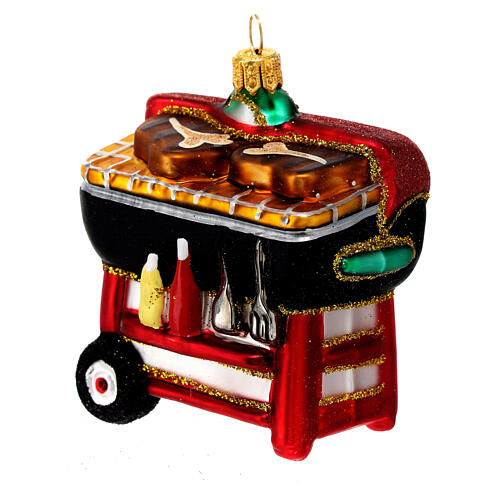 Smoker BBQ Flat Ornament, Grill Christmas Light Ornaments