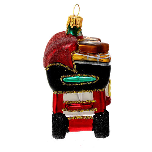 BBQ grill Christmas ornament blown glass 6