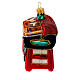 BBQ grill Christmas ornament blown glass s7