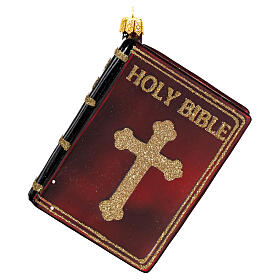 Holy Bible, blown glass Christmas tree decoration