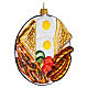 American breakfast  Christmas tree ornament blown glass s4