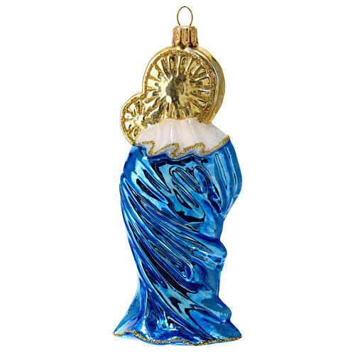 Virgin with Child, blown glass Christmas tree decoration 5