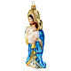 Vierge à l'Enfant décoration pour sapin de Noël verre soufflé s3