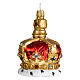 UK Royal Crown Christmas tree decoration in blown glass s1