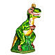 Tirannosauro Rex decorazioni albero Natale vetro soffiato s3