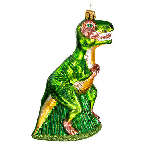 Tiranossauro rex enfeite árvore de Natal vidro soprado 5