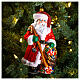Pai Natal com presentes enfeite árvore de Natal vidro soprado s2