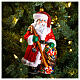 Santa Claus gifts Christmas tree decoration in blown glass s2