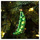 Edamame bean blown glass Christmas tree decoration s2