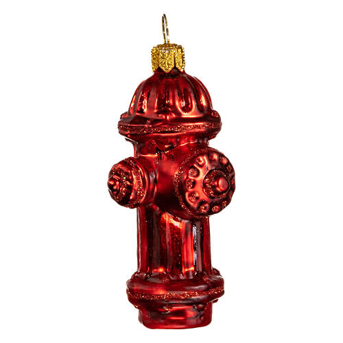 Fire hydrant, blown glass Christmas tree decoration 3